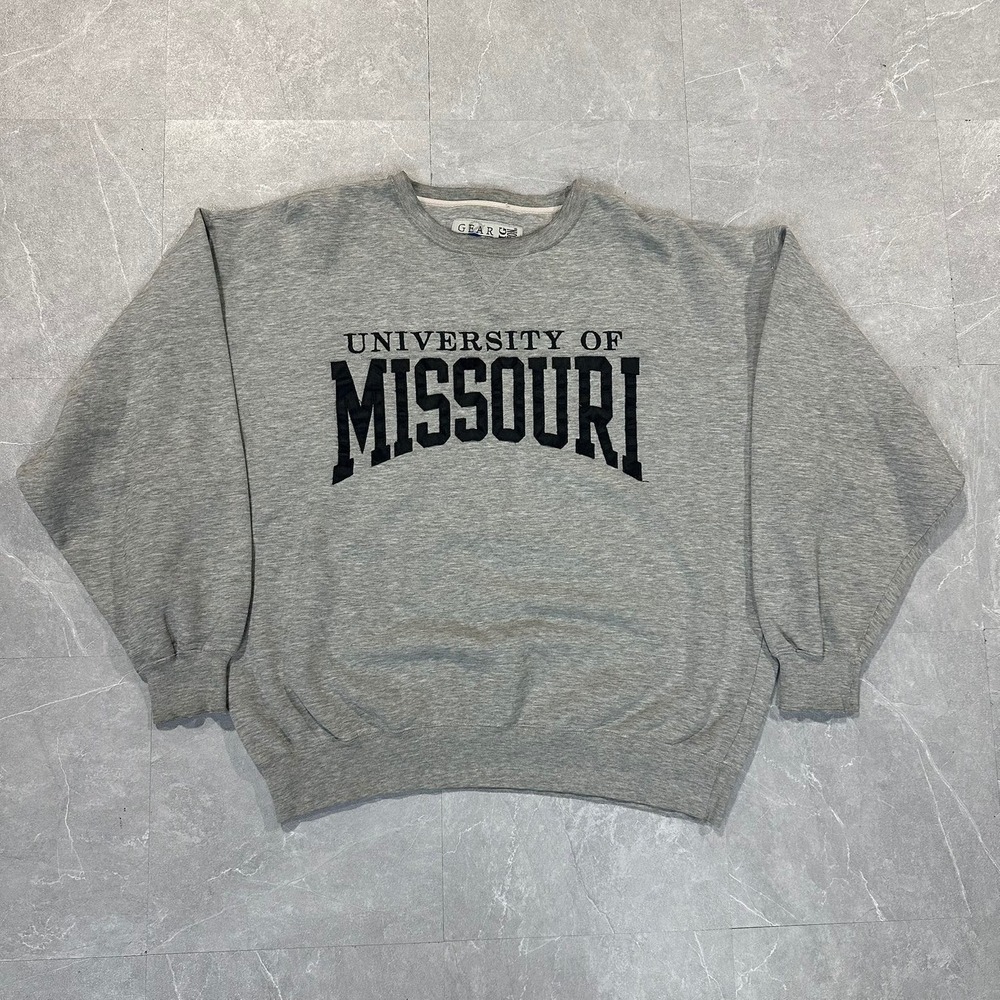 Gear For Sports University of Missouri Mizzou Sweatshirt Gray XL Big Cotton
